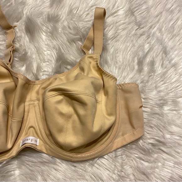 Elomi 38DD Sports Bra Beige Energise Underwire Back Closure 8041 - Picture 2 of 7